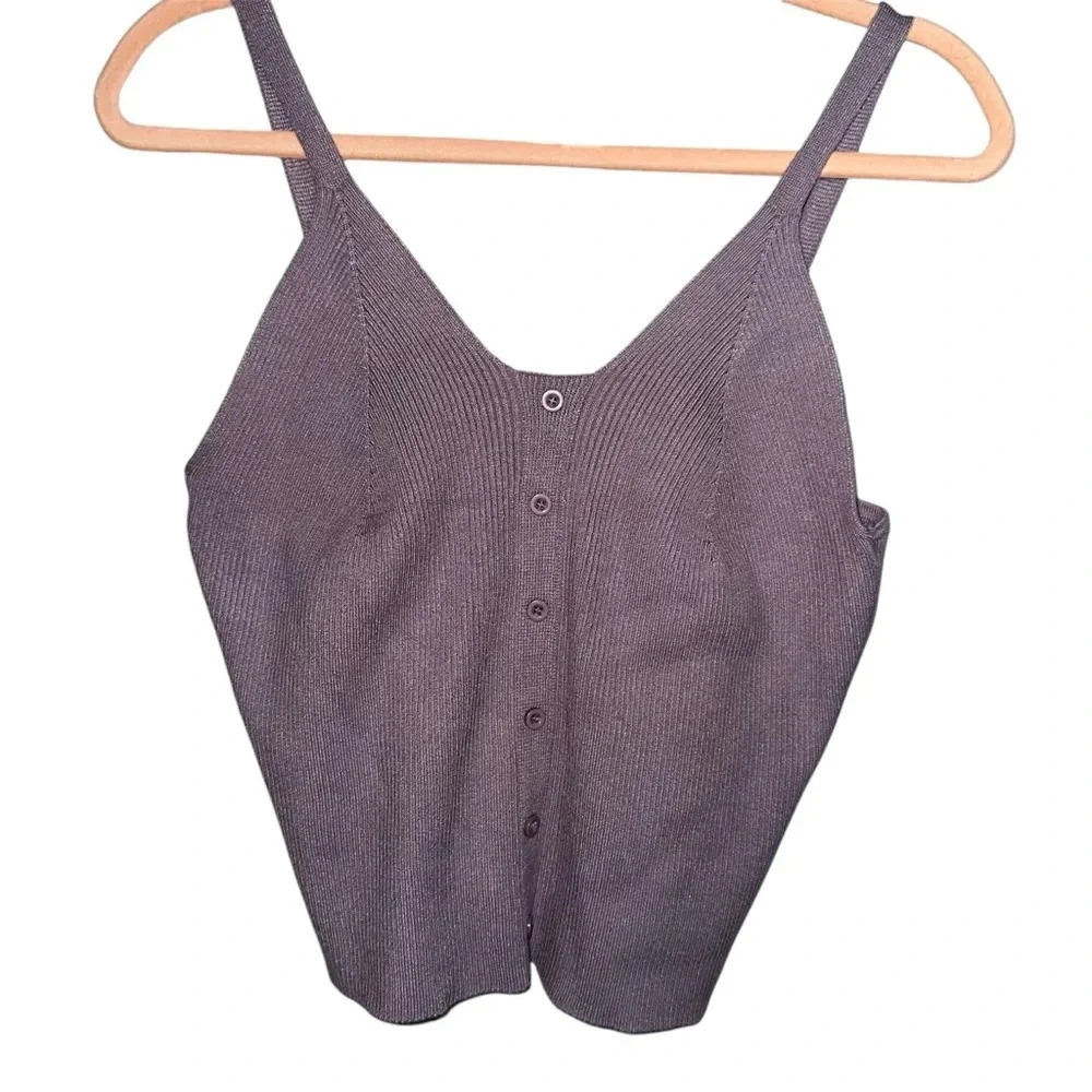 Purple Sweater cropped top (F14) - Picture 2 of 4